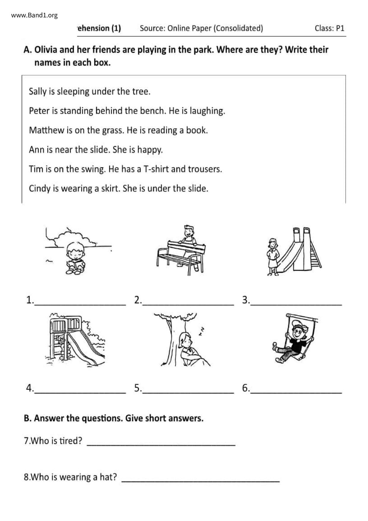 P1English試卷