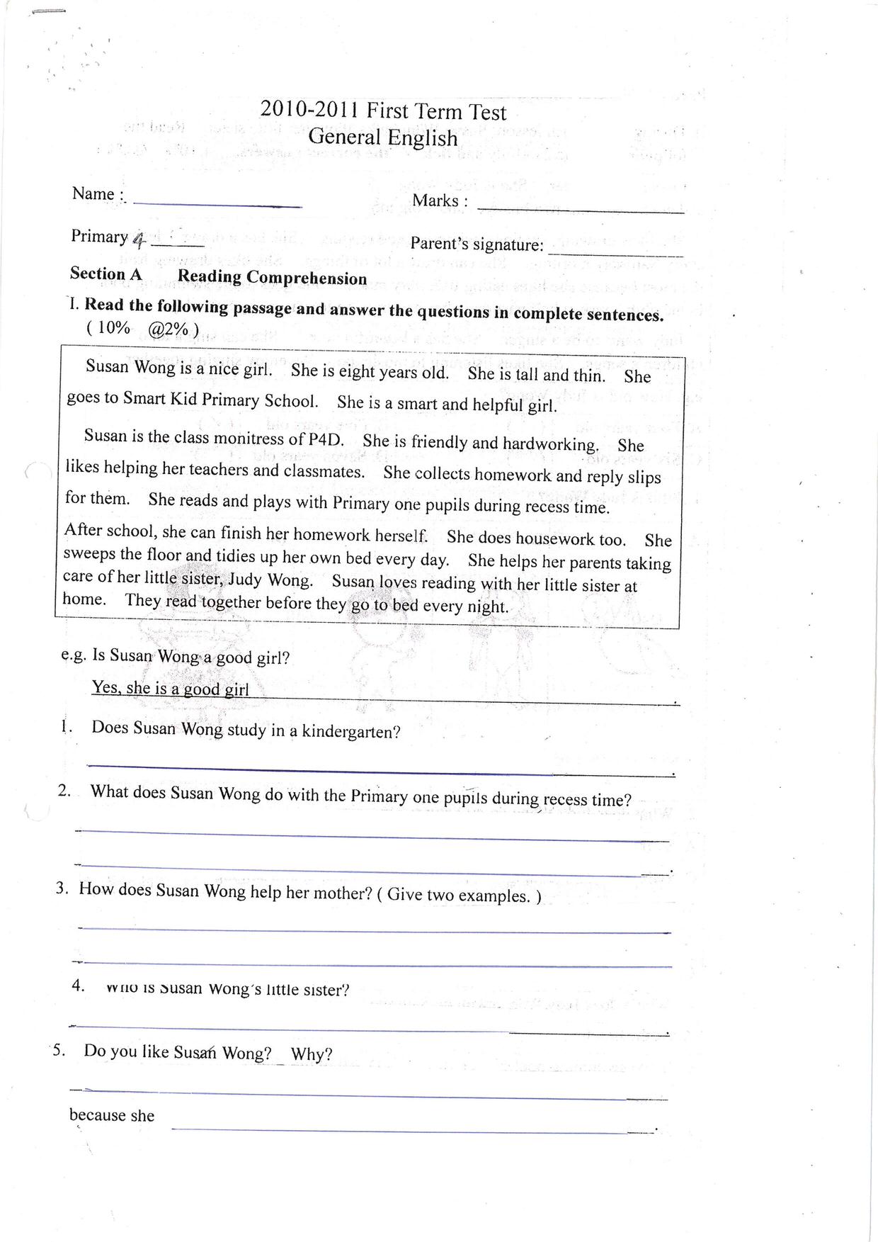 P4English試卷