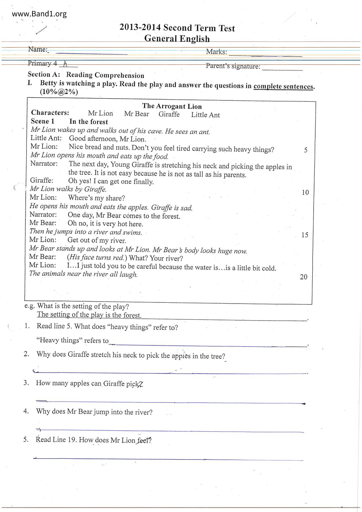 P4English試卷