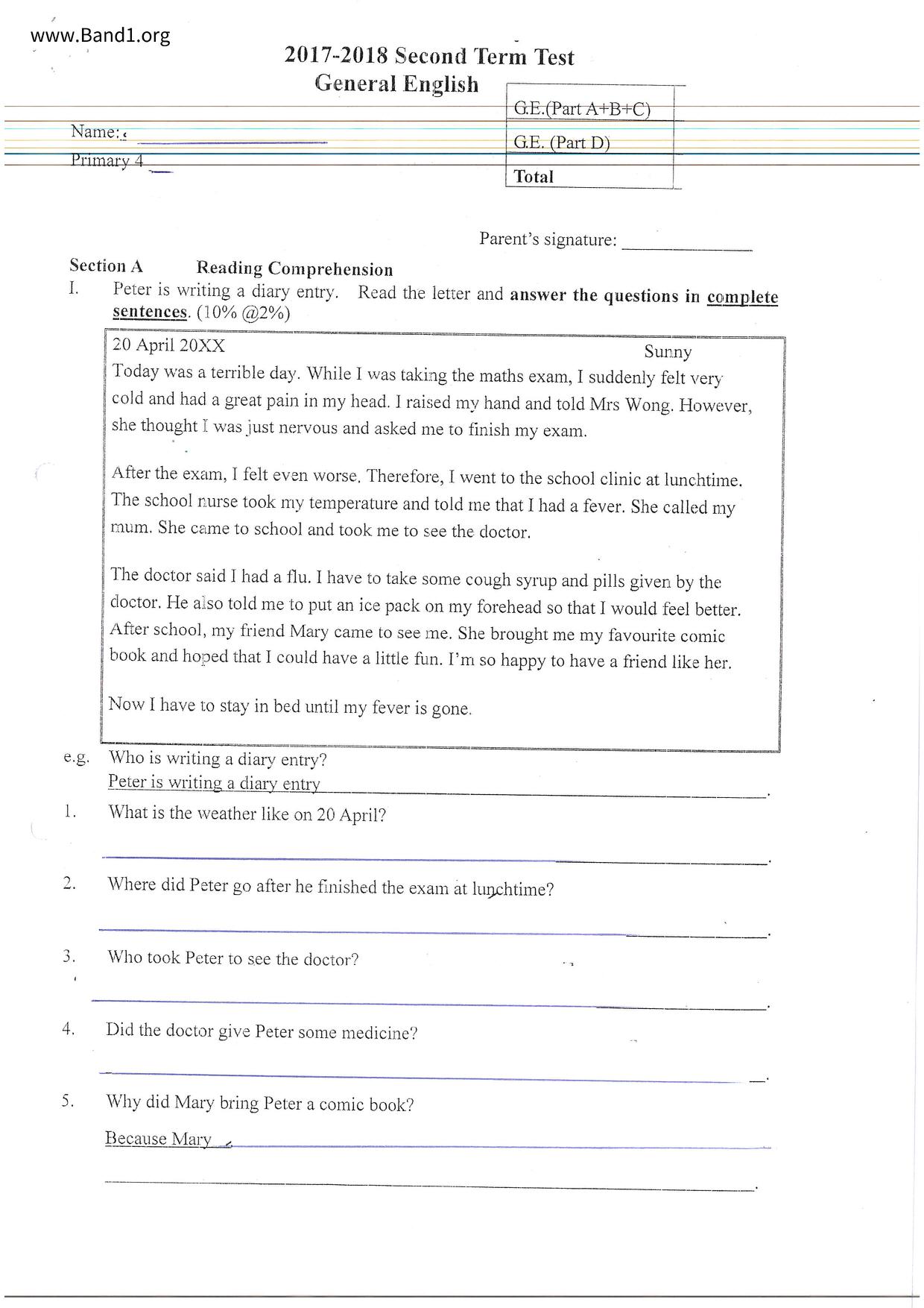 P4English試卷