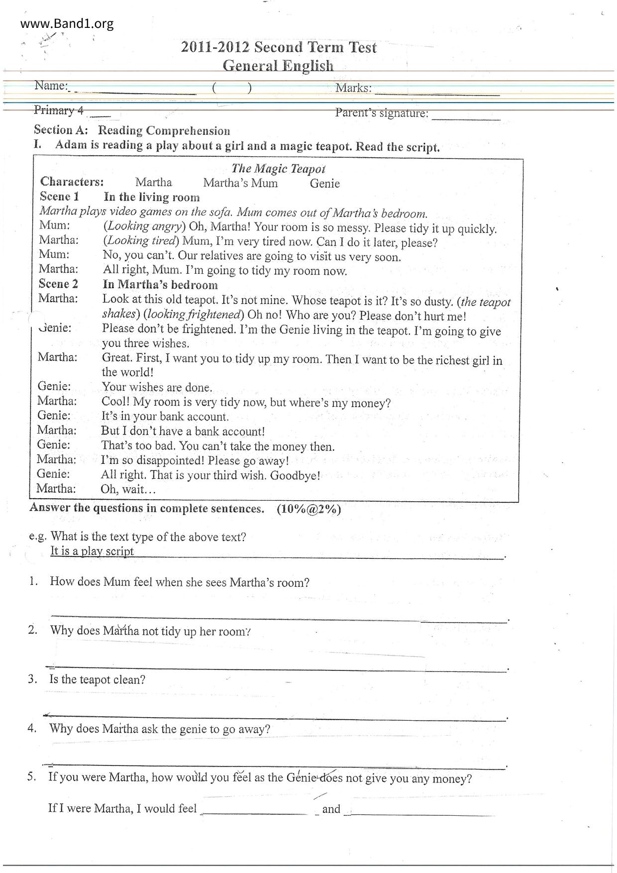 P4English試卷
