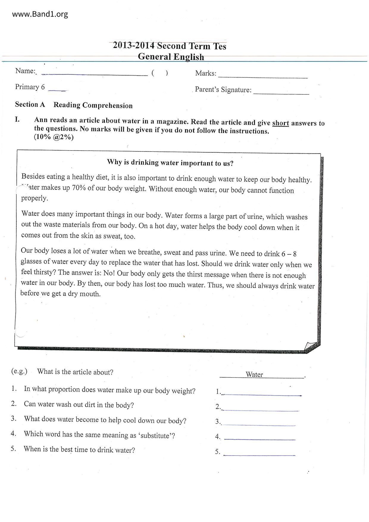 P6English試卷