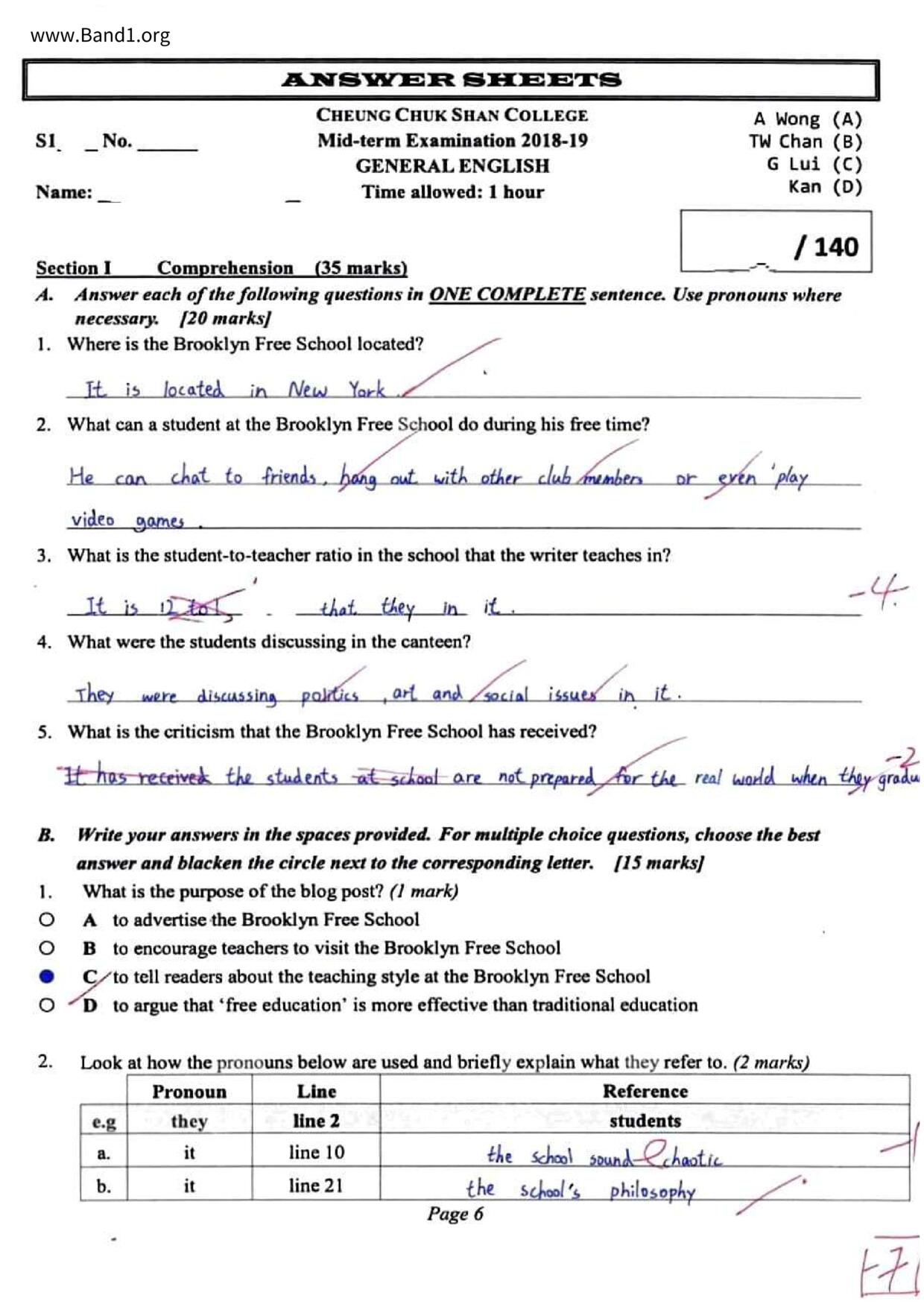 F1English試卷