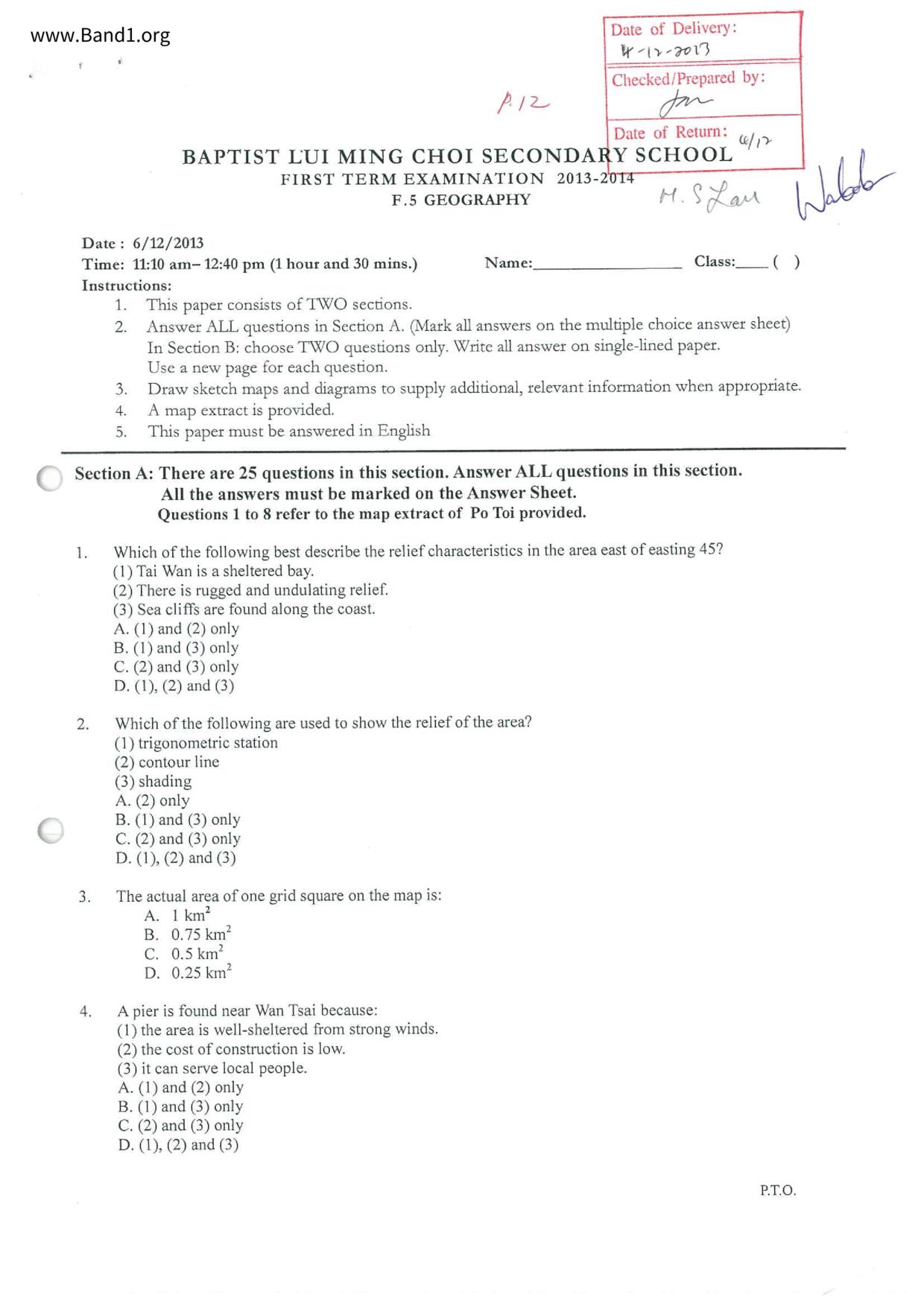 F5Geography試卷