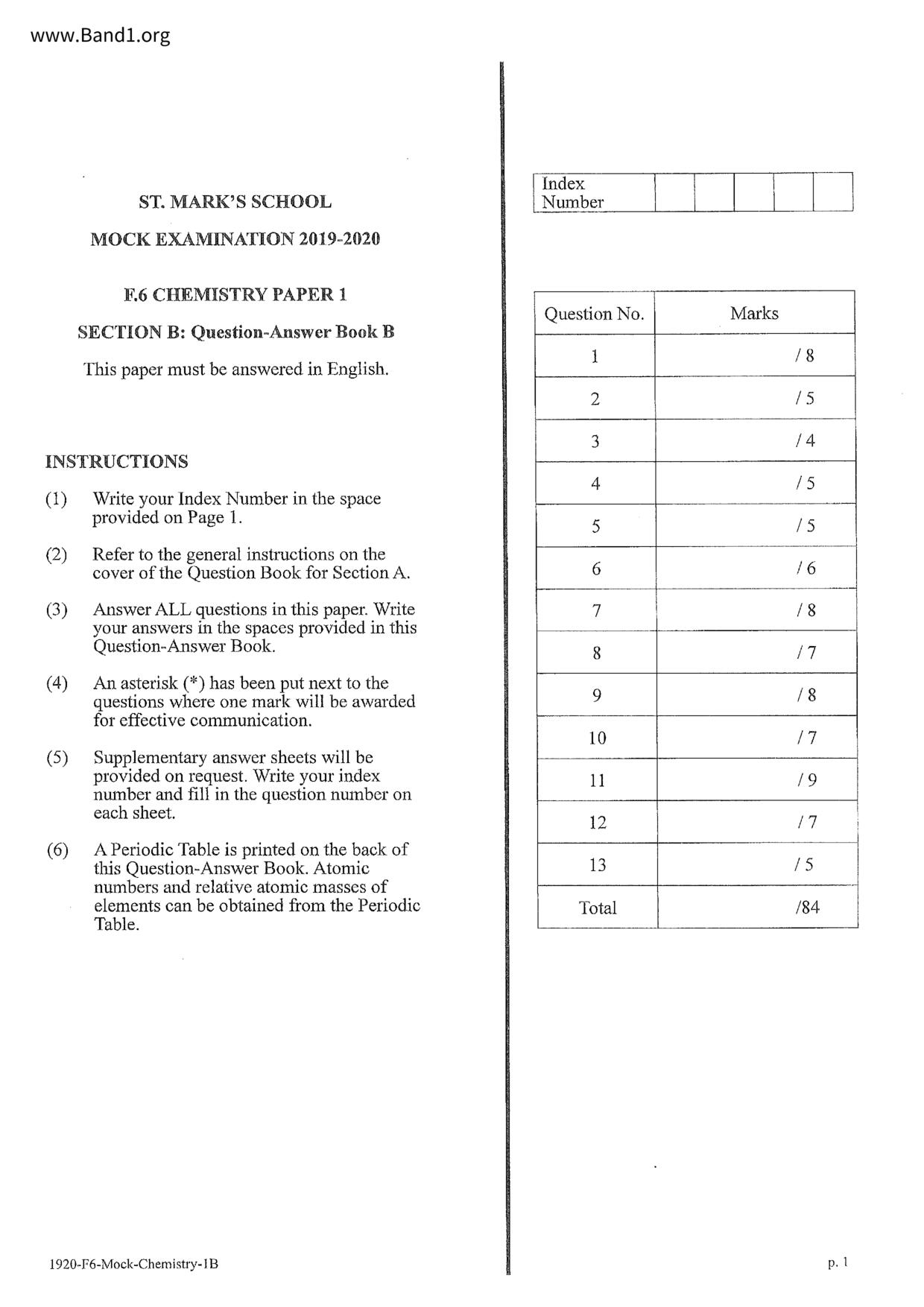 F6Chemistry試卷