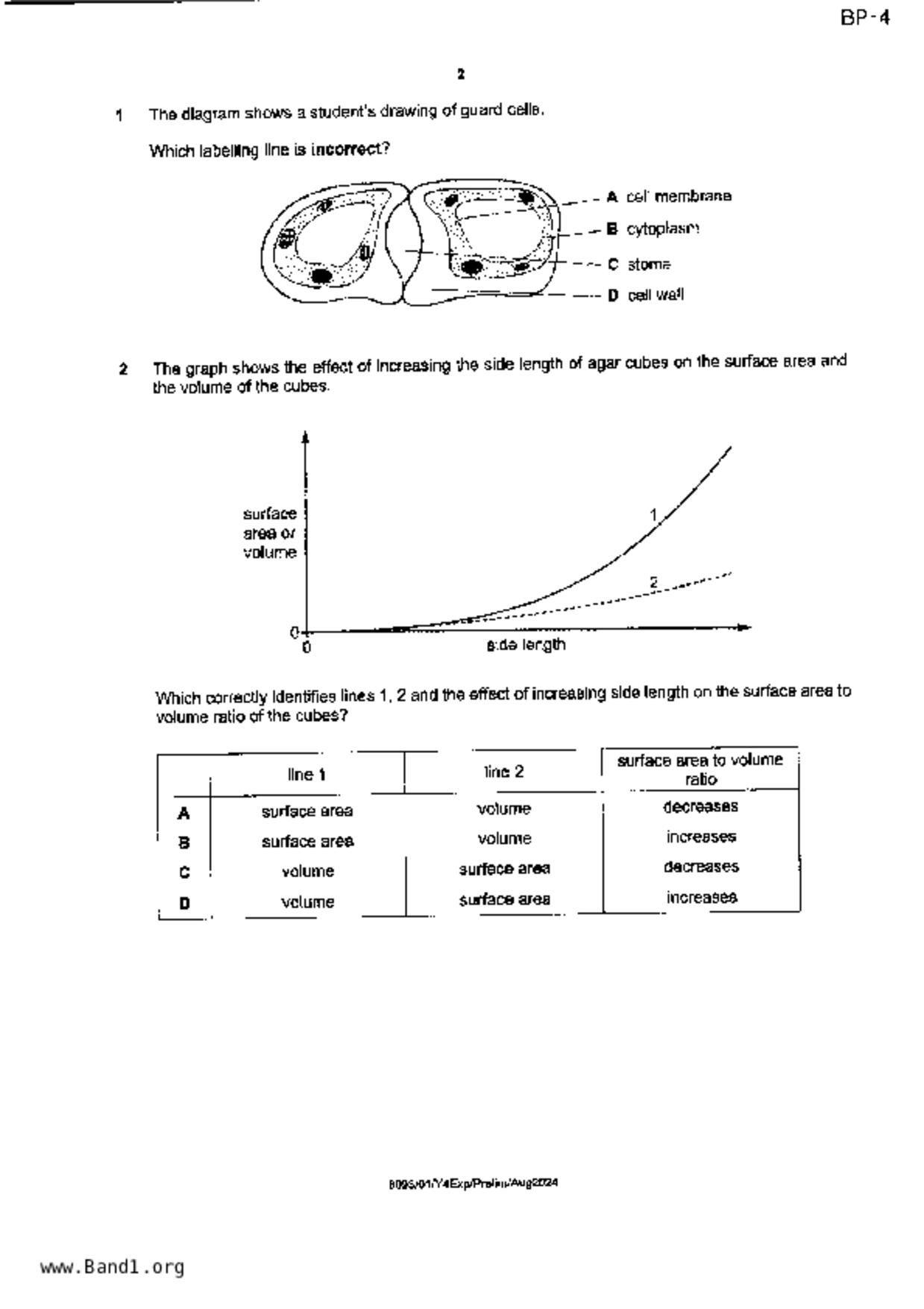S5Pure Biology試卷