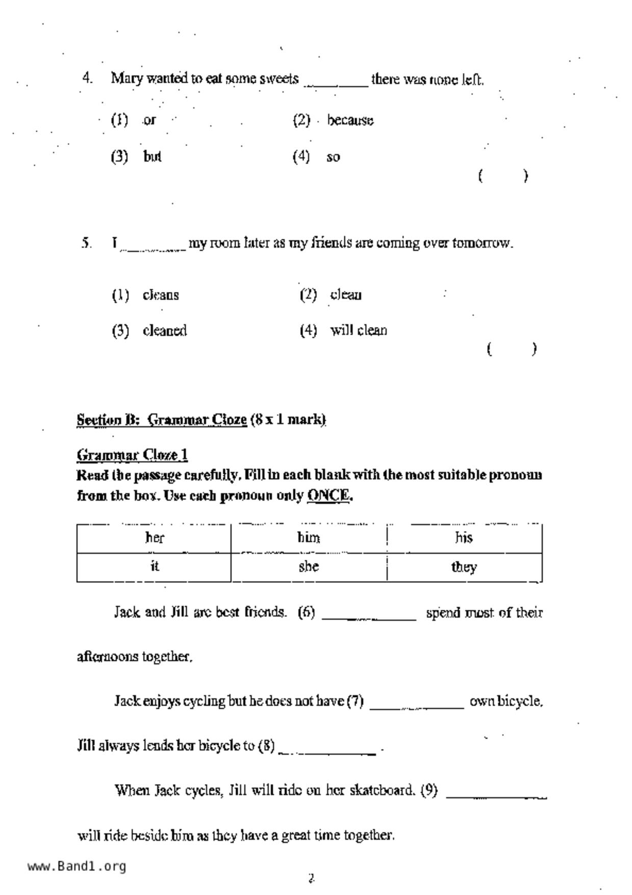 P2English試卷