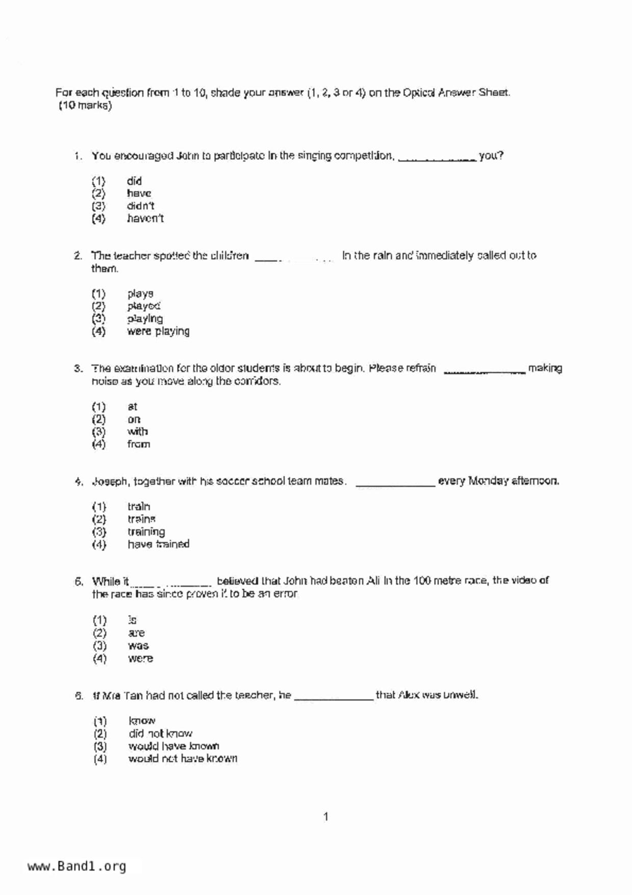 P6English試卷