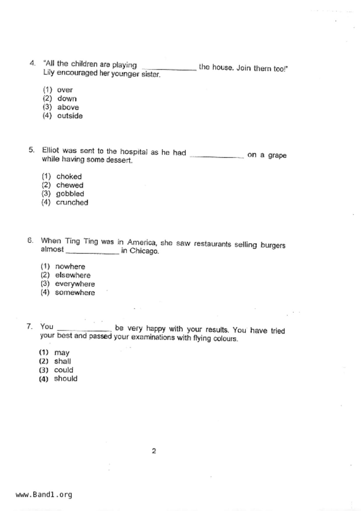 P2English試卷