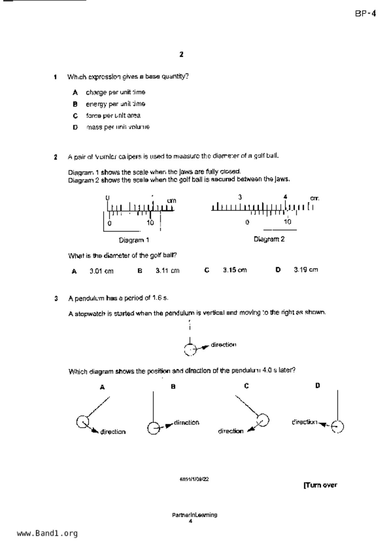 S5Pure Physics試卷