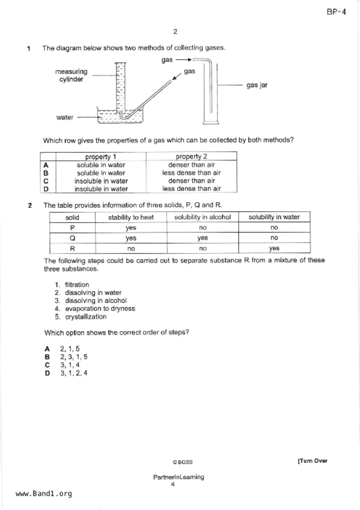 S5Science Chemistry試卷