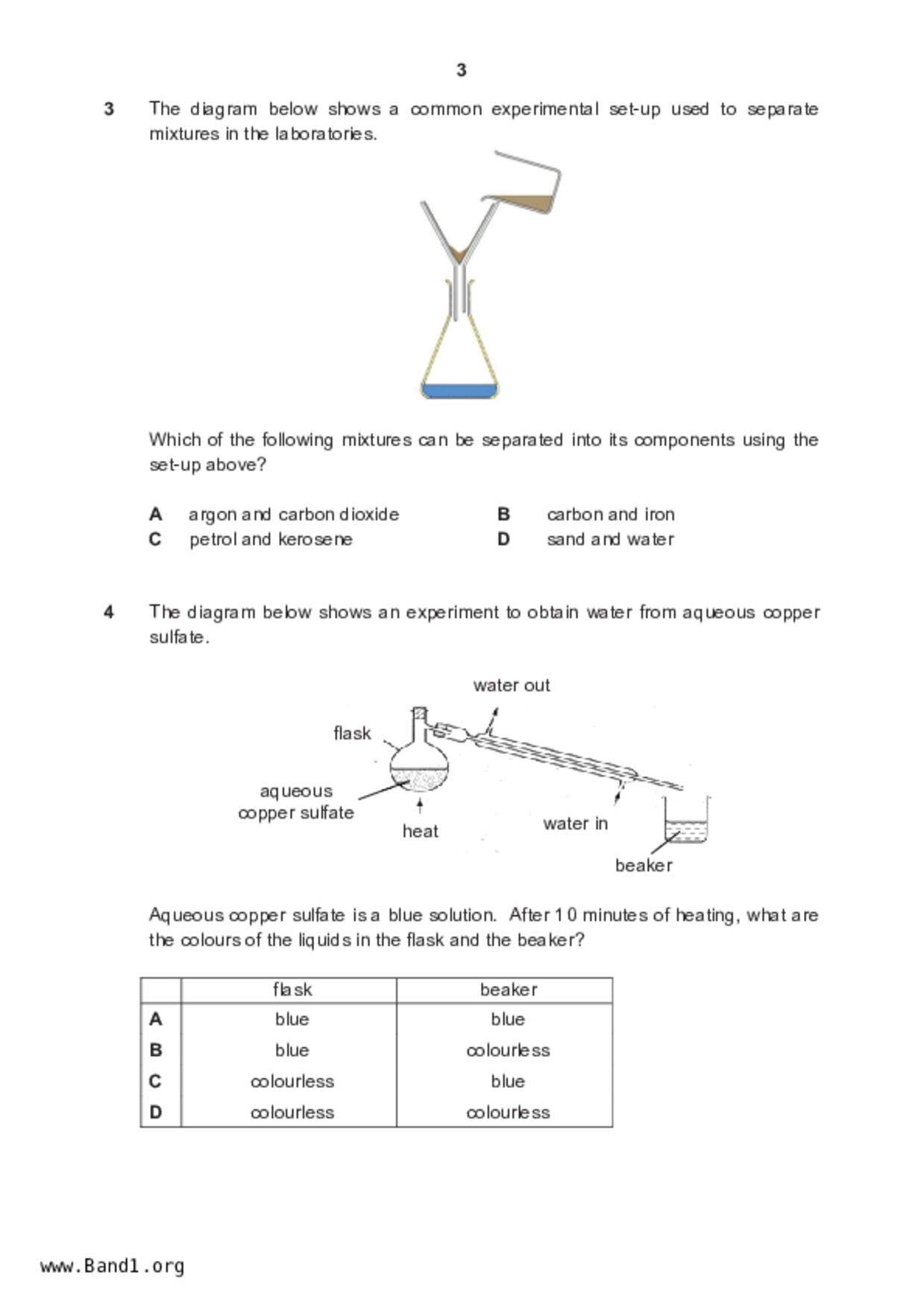 S4Science Chemistry試卷