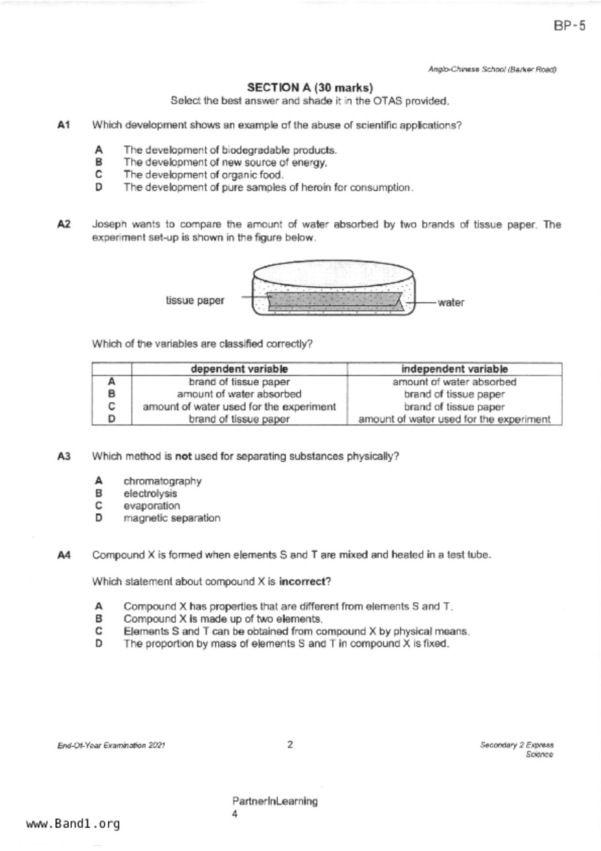 S2Science試卷
