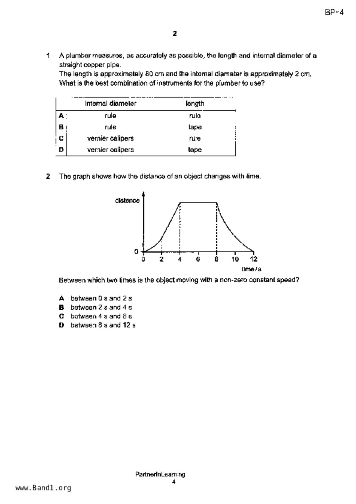 S5Science Physics試卷