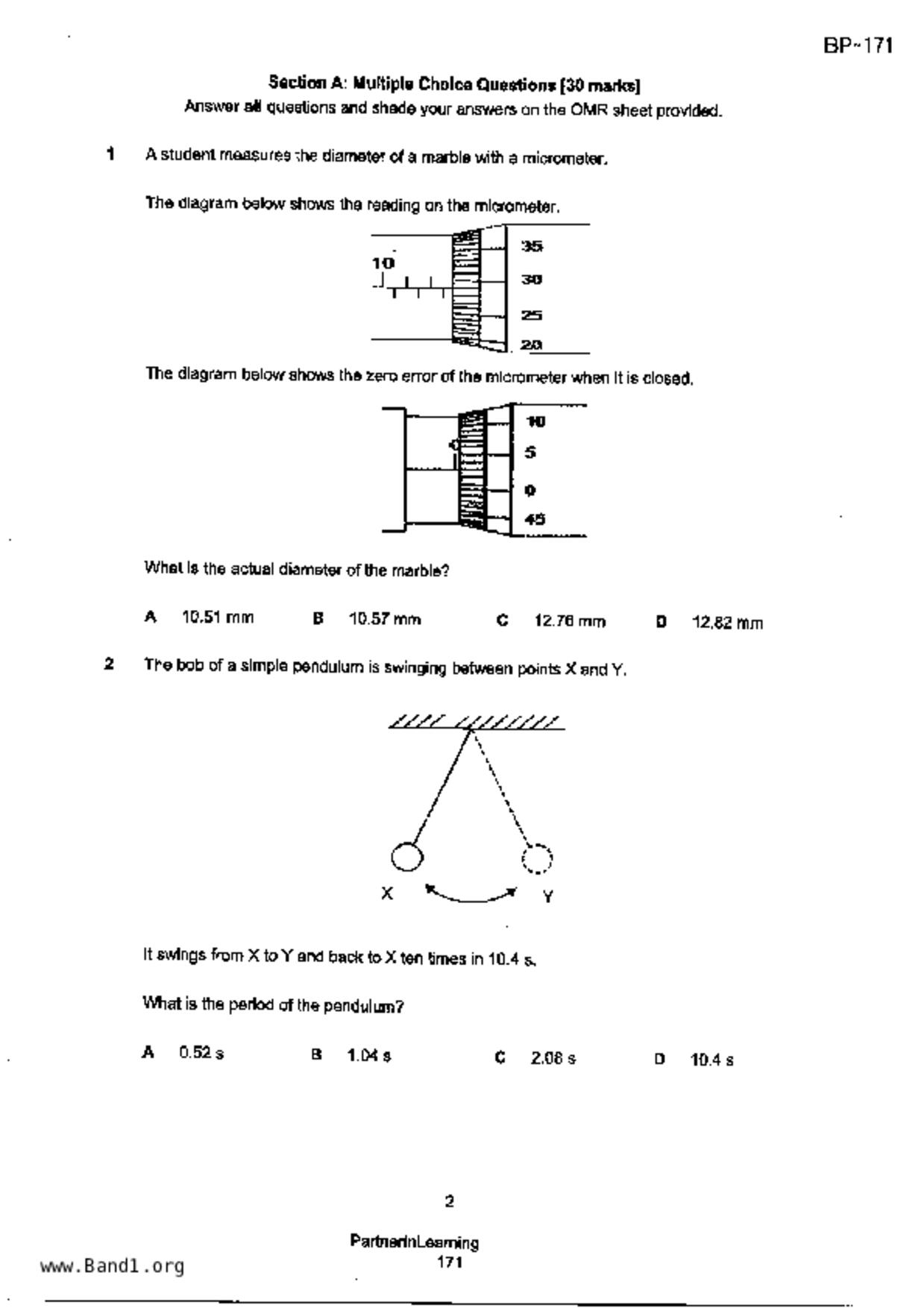S3Pure Physics試卷