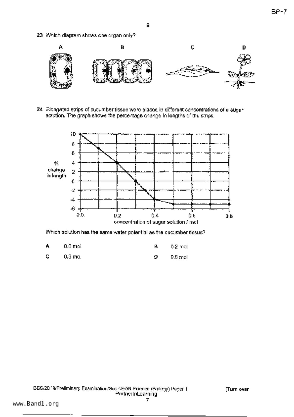 S5Science Biology試卷