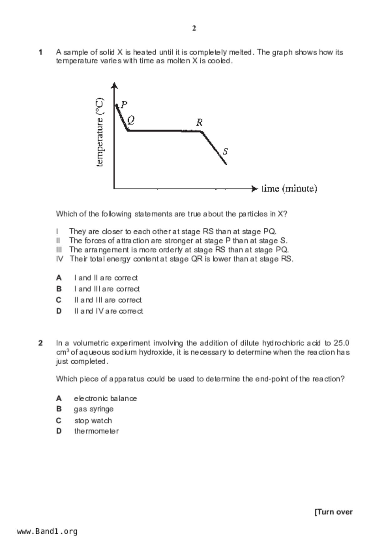 S5Pure Chemistry試卷