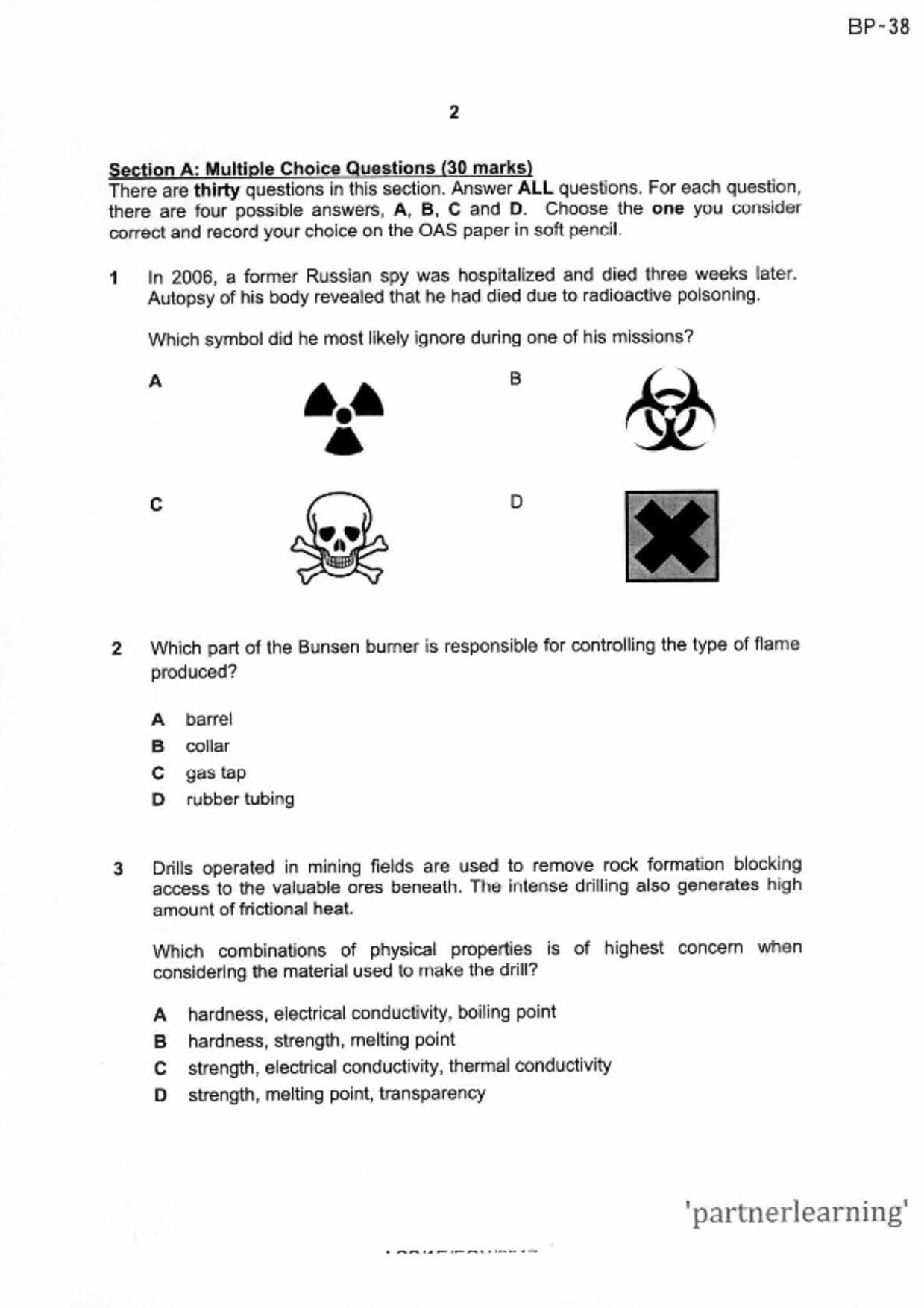 S1Science試卷