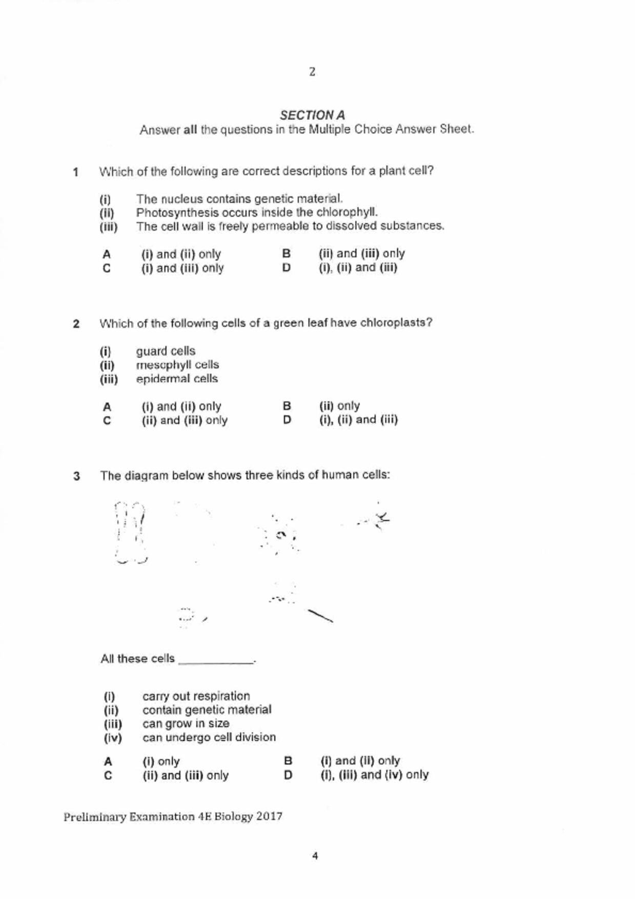 S5Pure Biology試卷