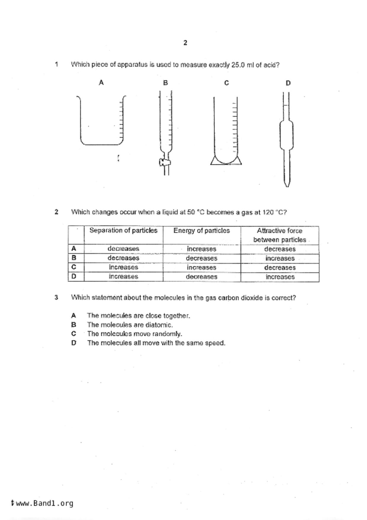 S5Science Chemistry試卷
