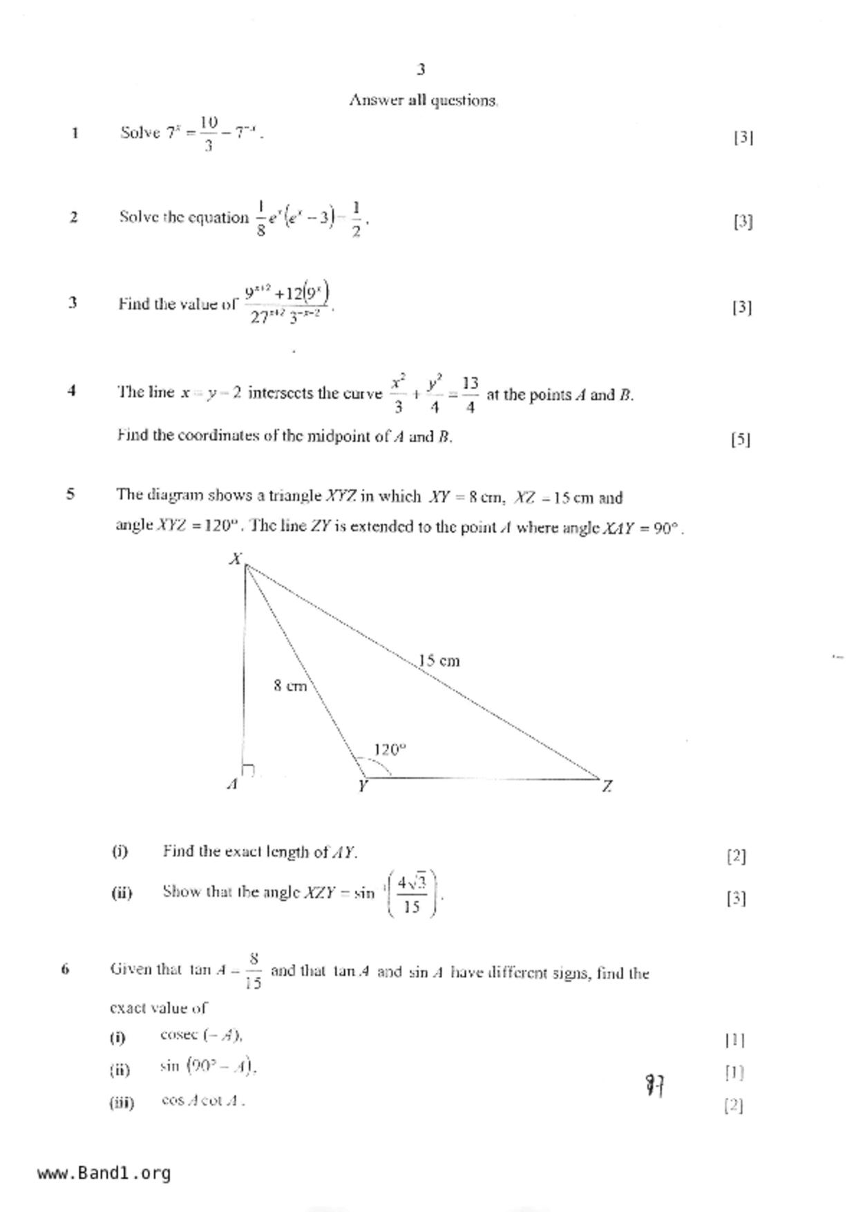 S3A Math試卷