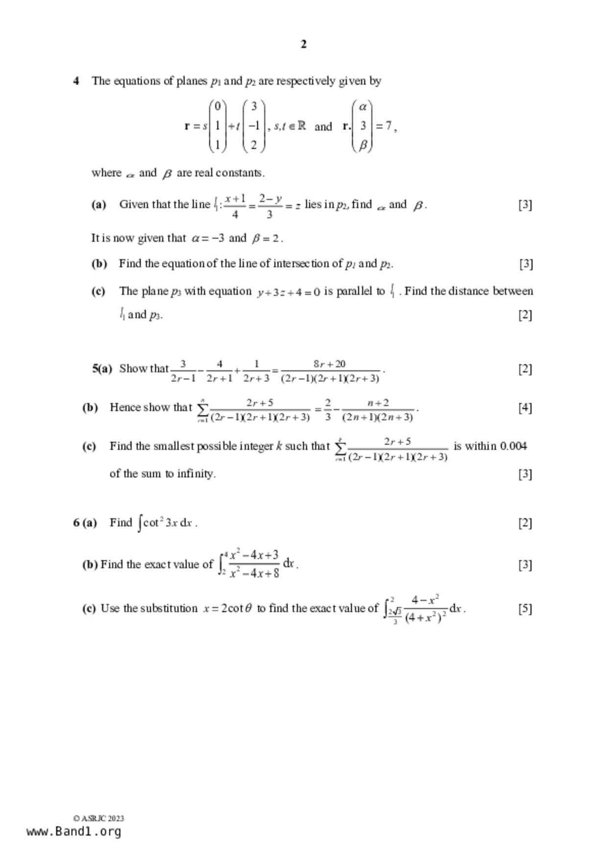 JC2Maths試卷