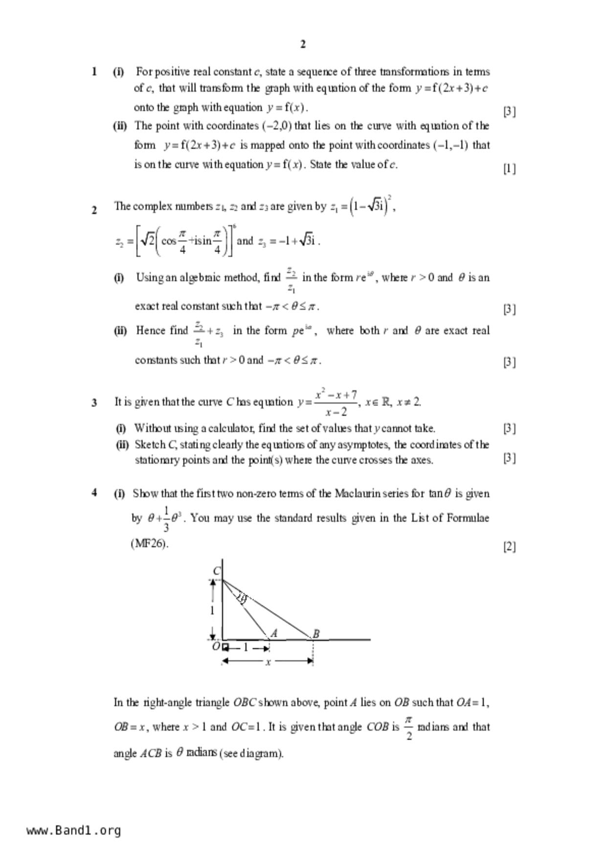 JC2Maths試卷