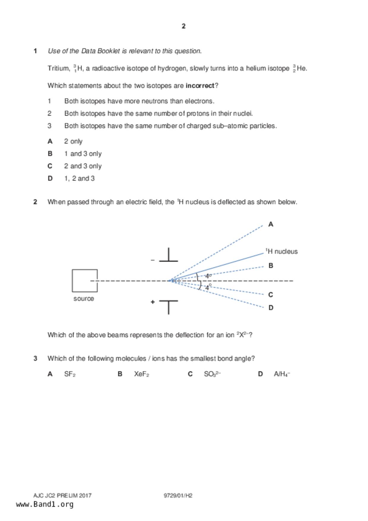 JC2Chemistry試卷