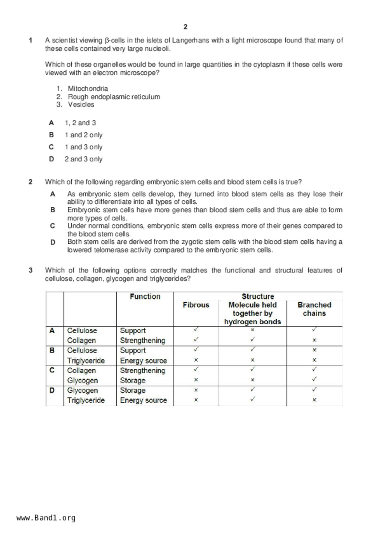 JC2Biology試卷