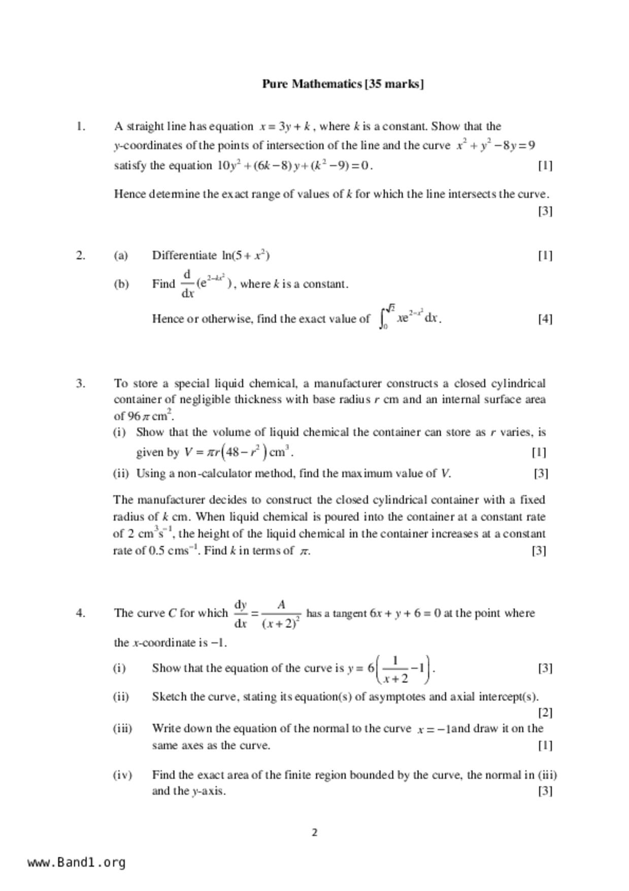 JC2Maths試卷