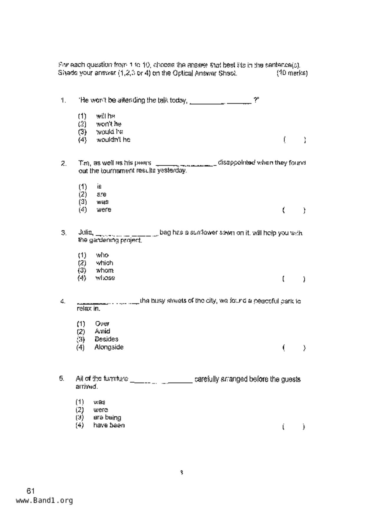 P6English試卷