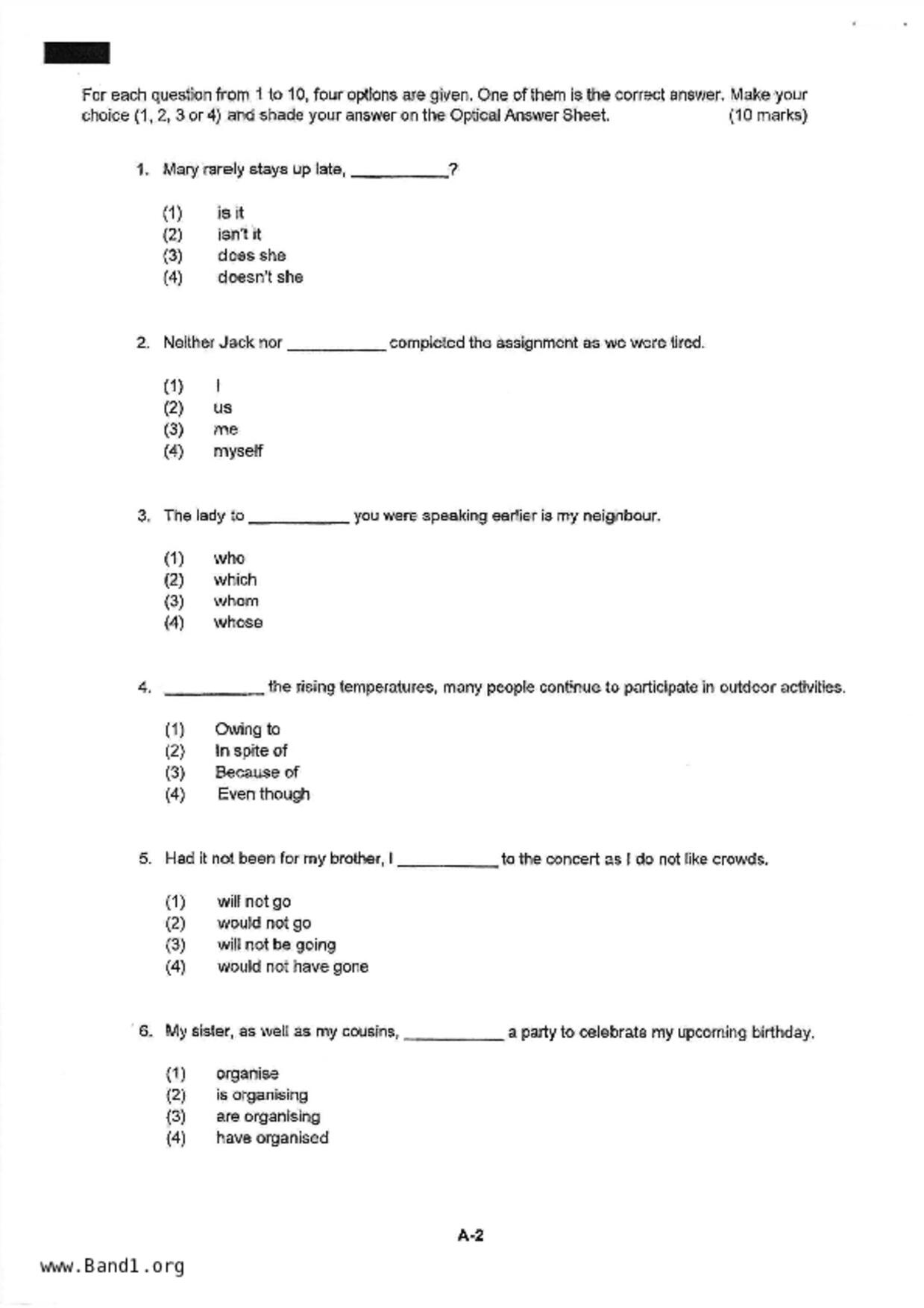 P6English試卷