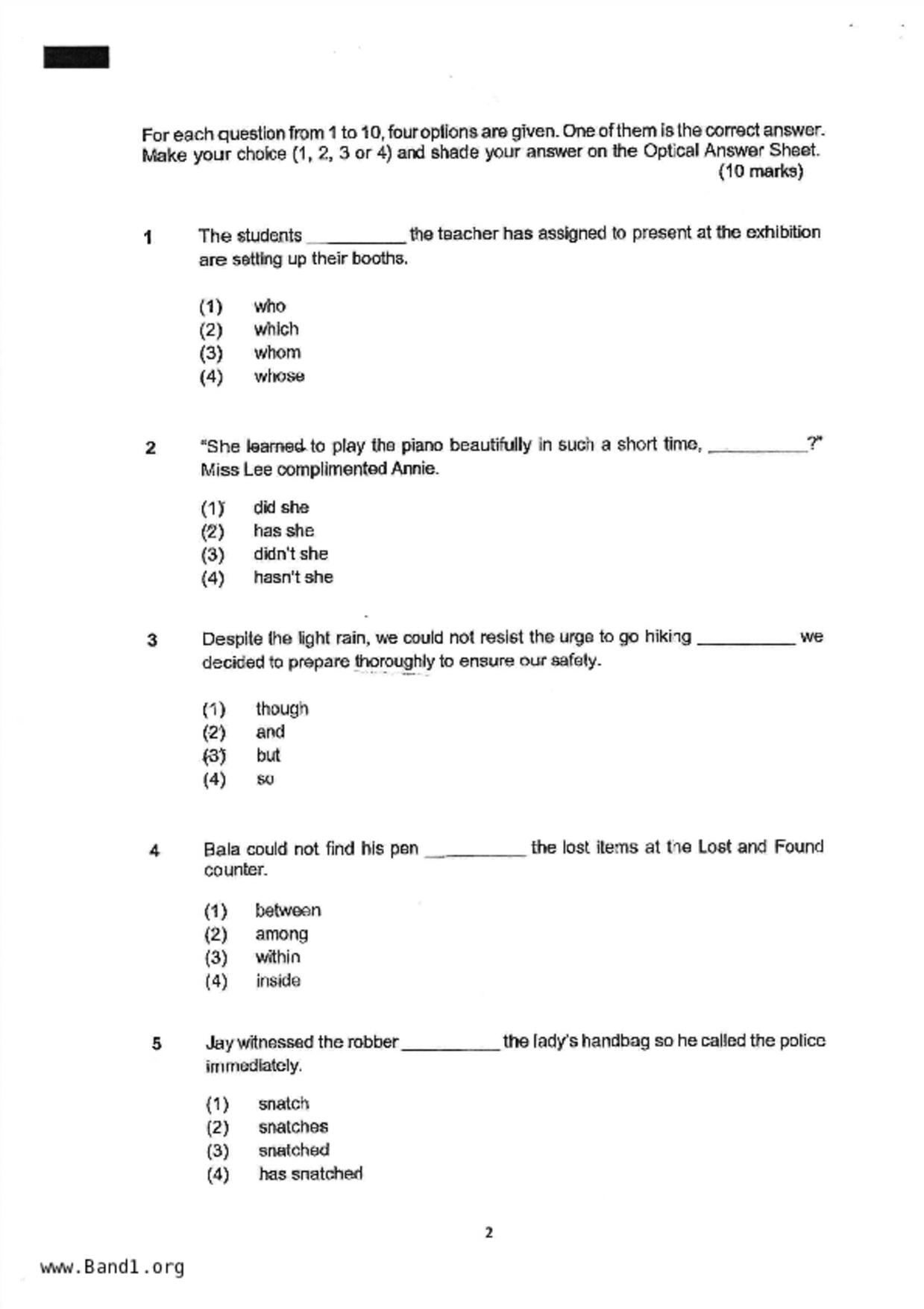 P6English試卷