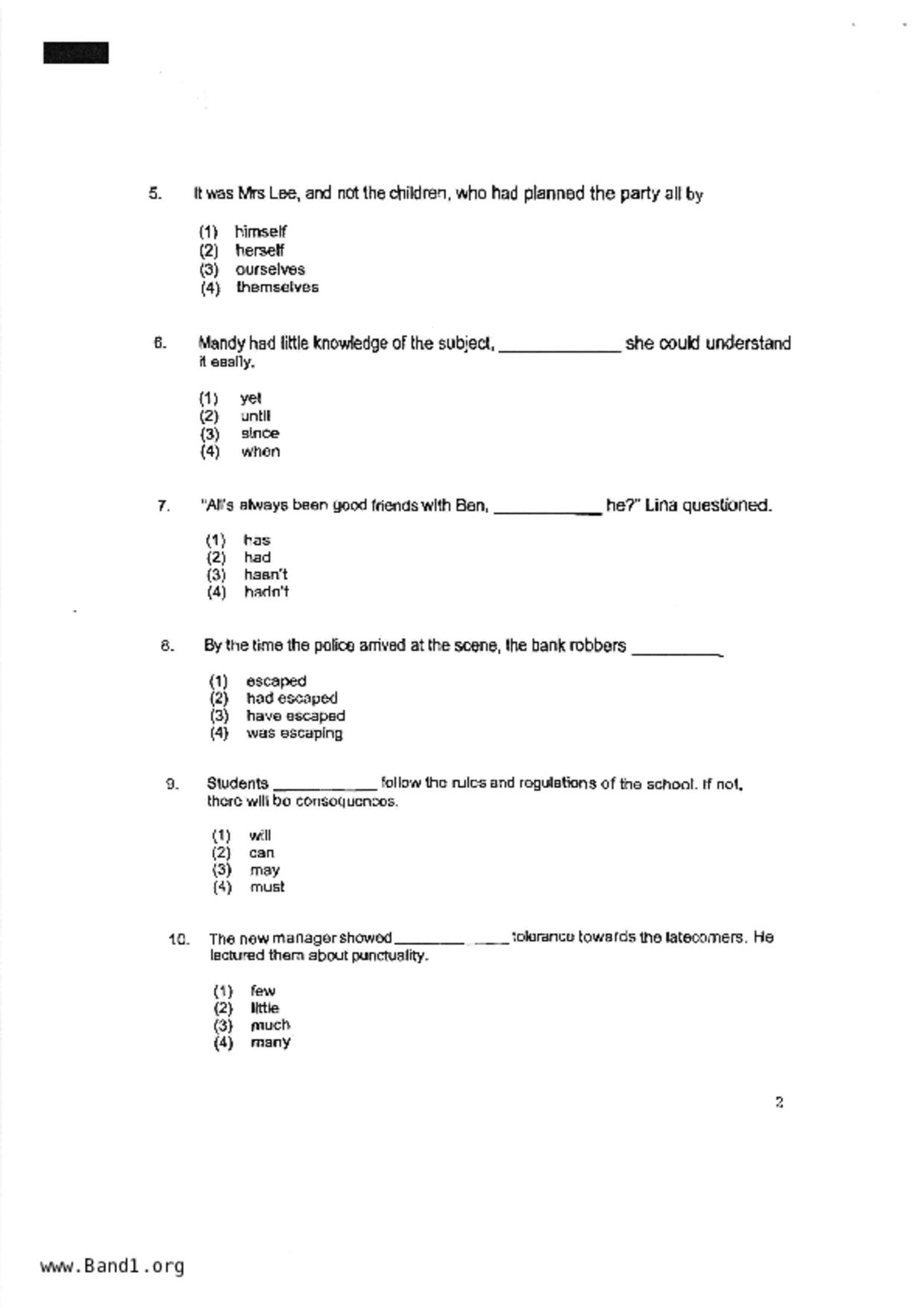 P6English試卷