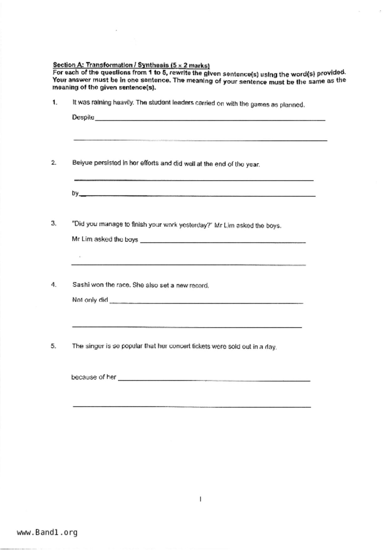 P6English試卷