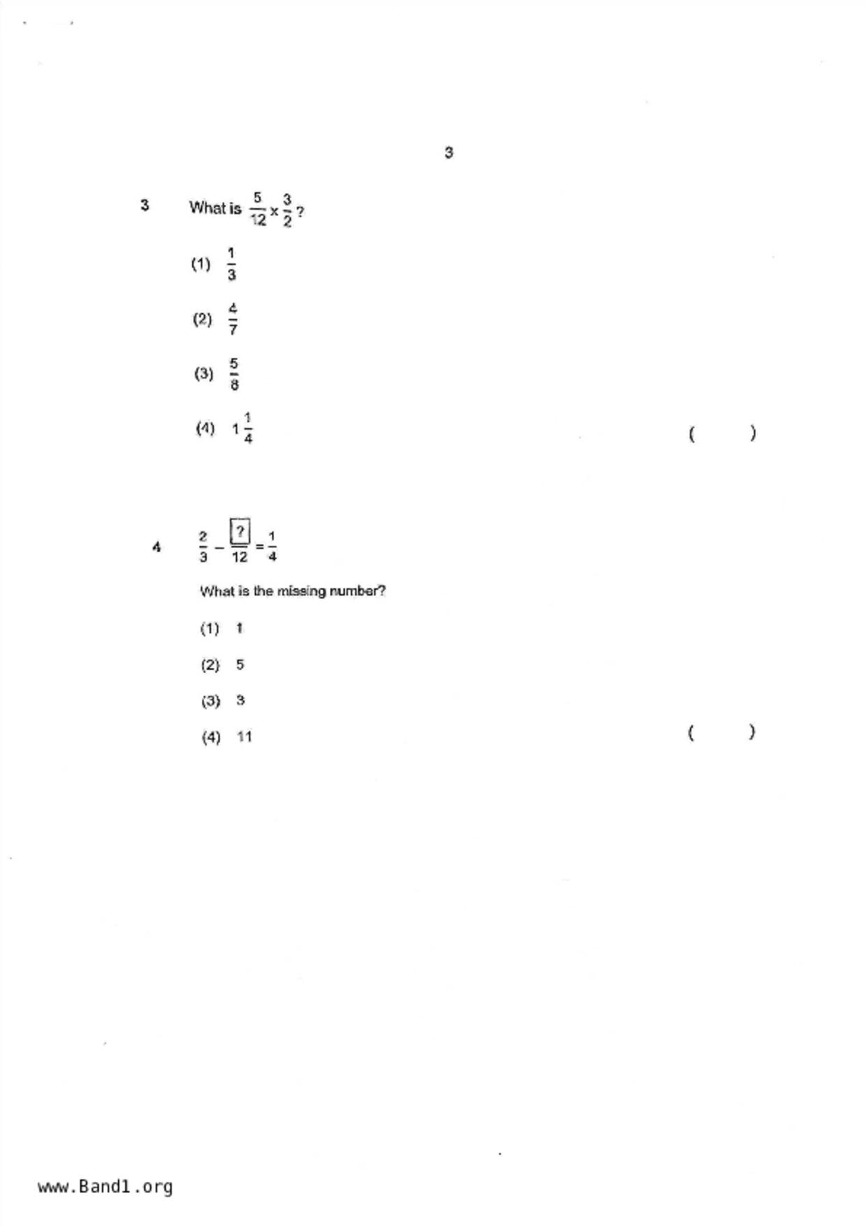 P6Maths試卷