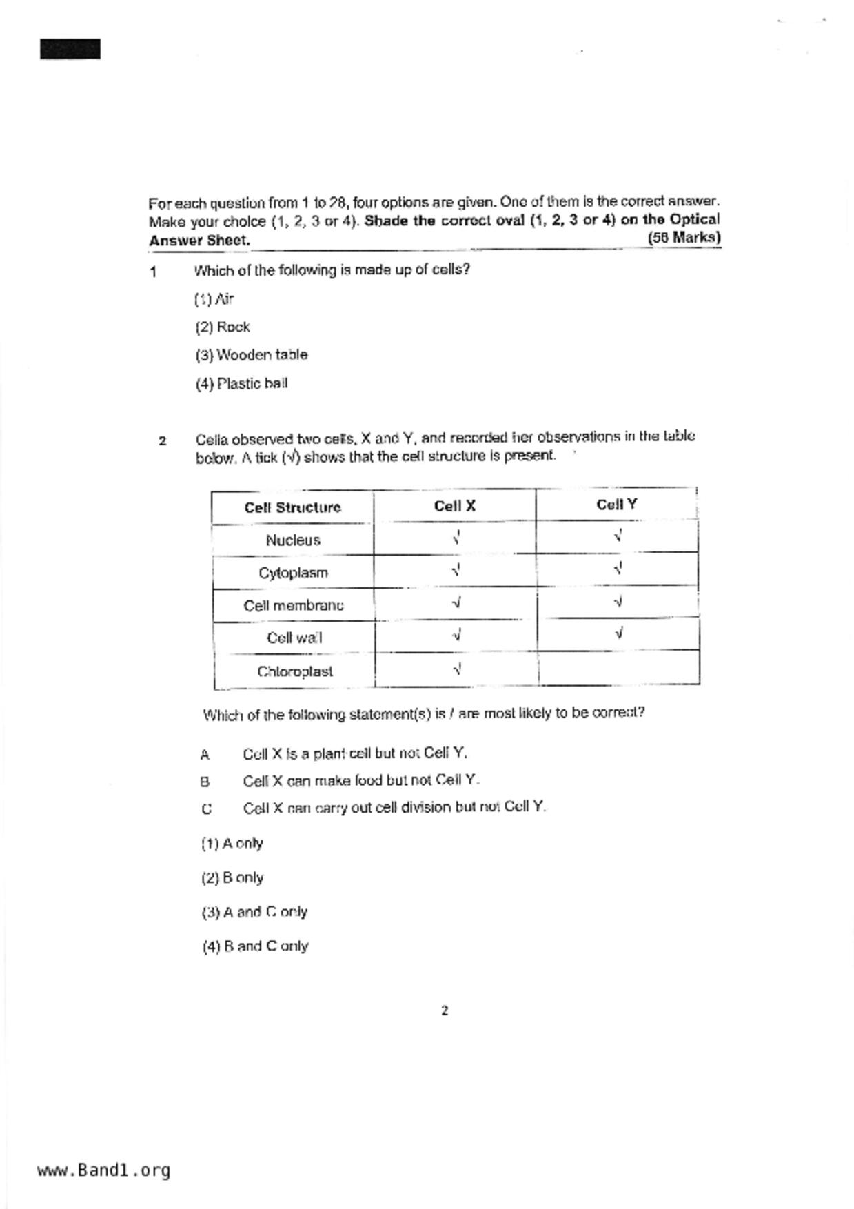 P5Science試卷