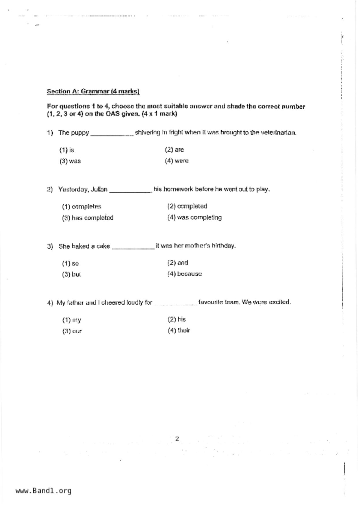 P4English試卷