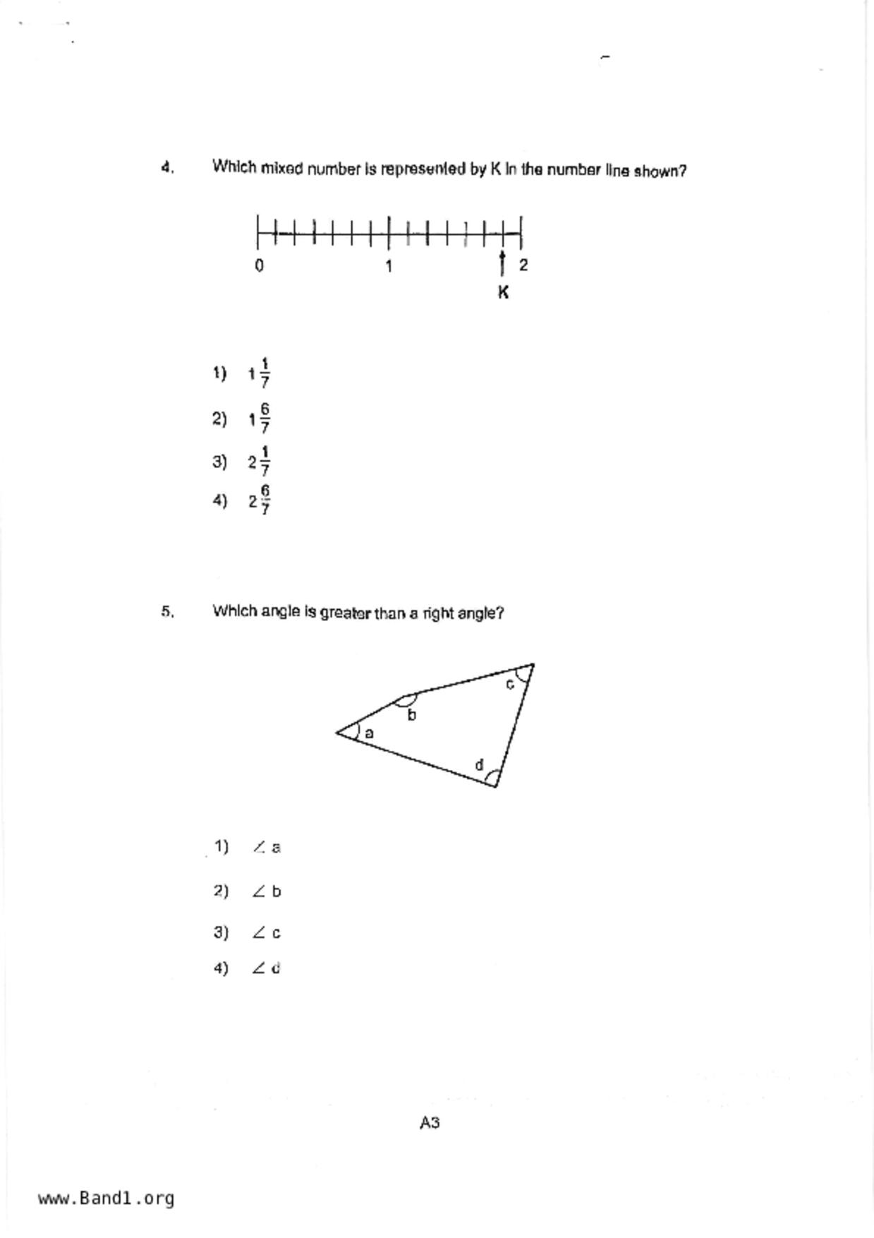 P4Maths試卷