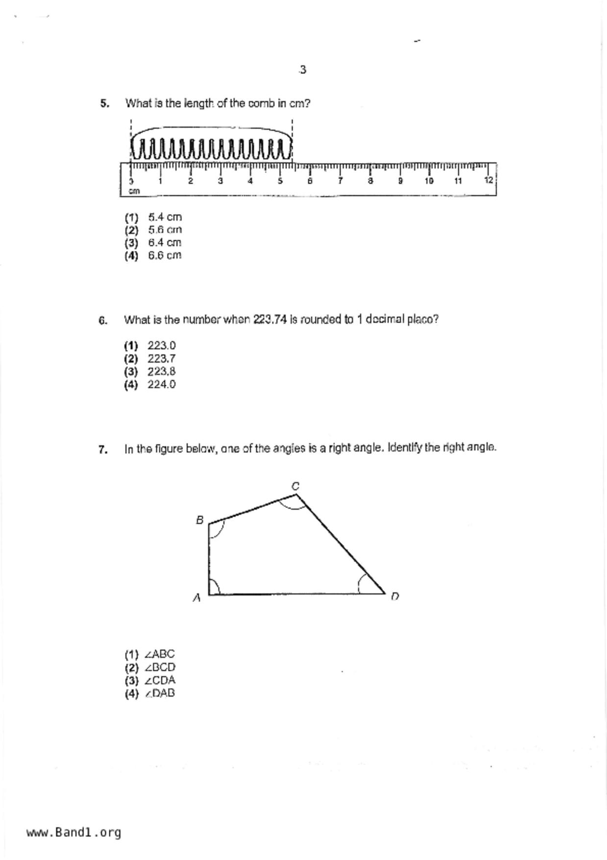 P4Maths試卷
