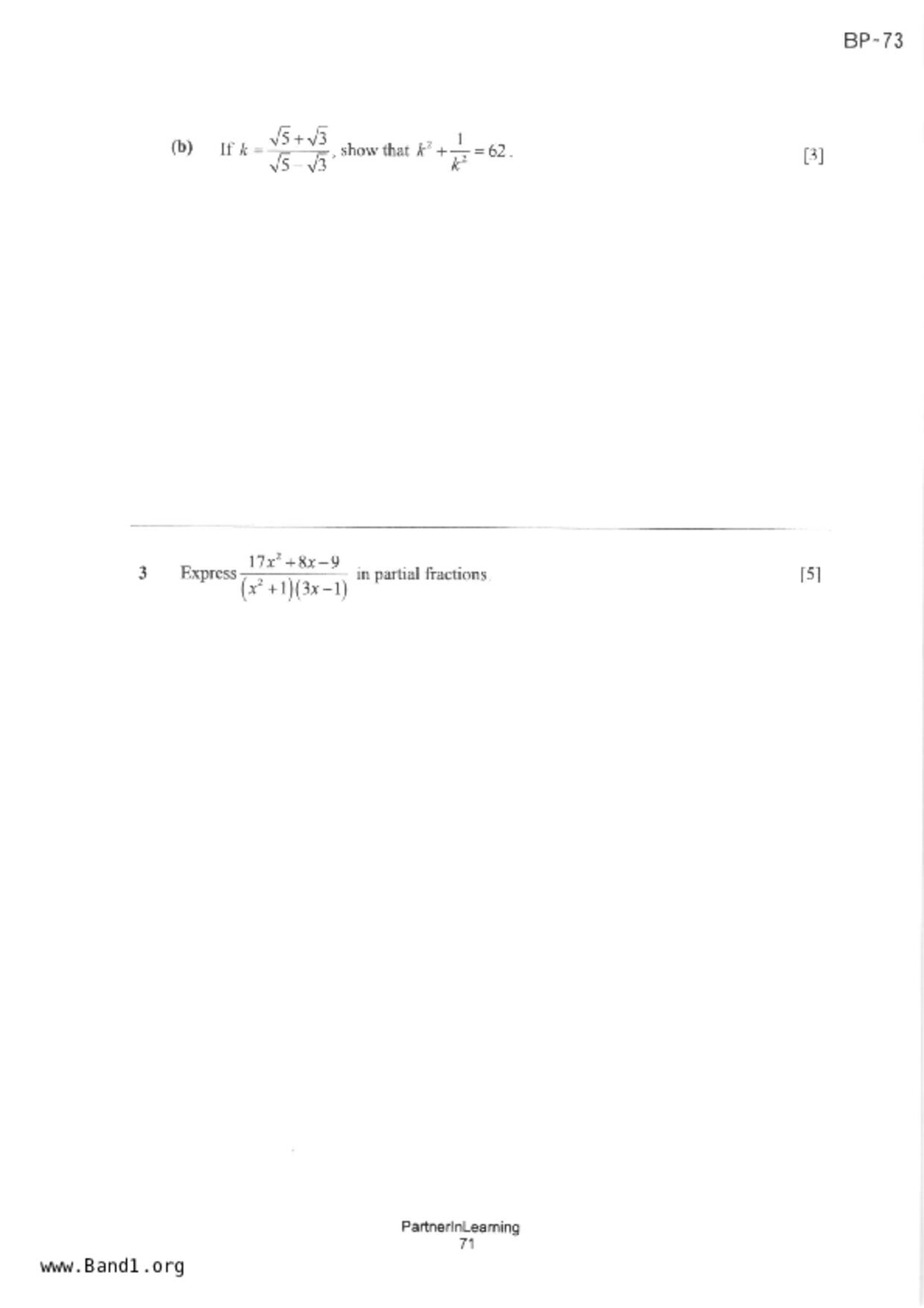 S3A Math試卷