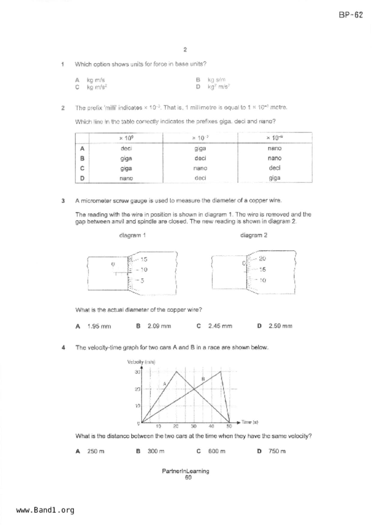 S3Pure Physics試卷