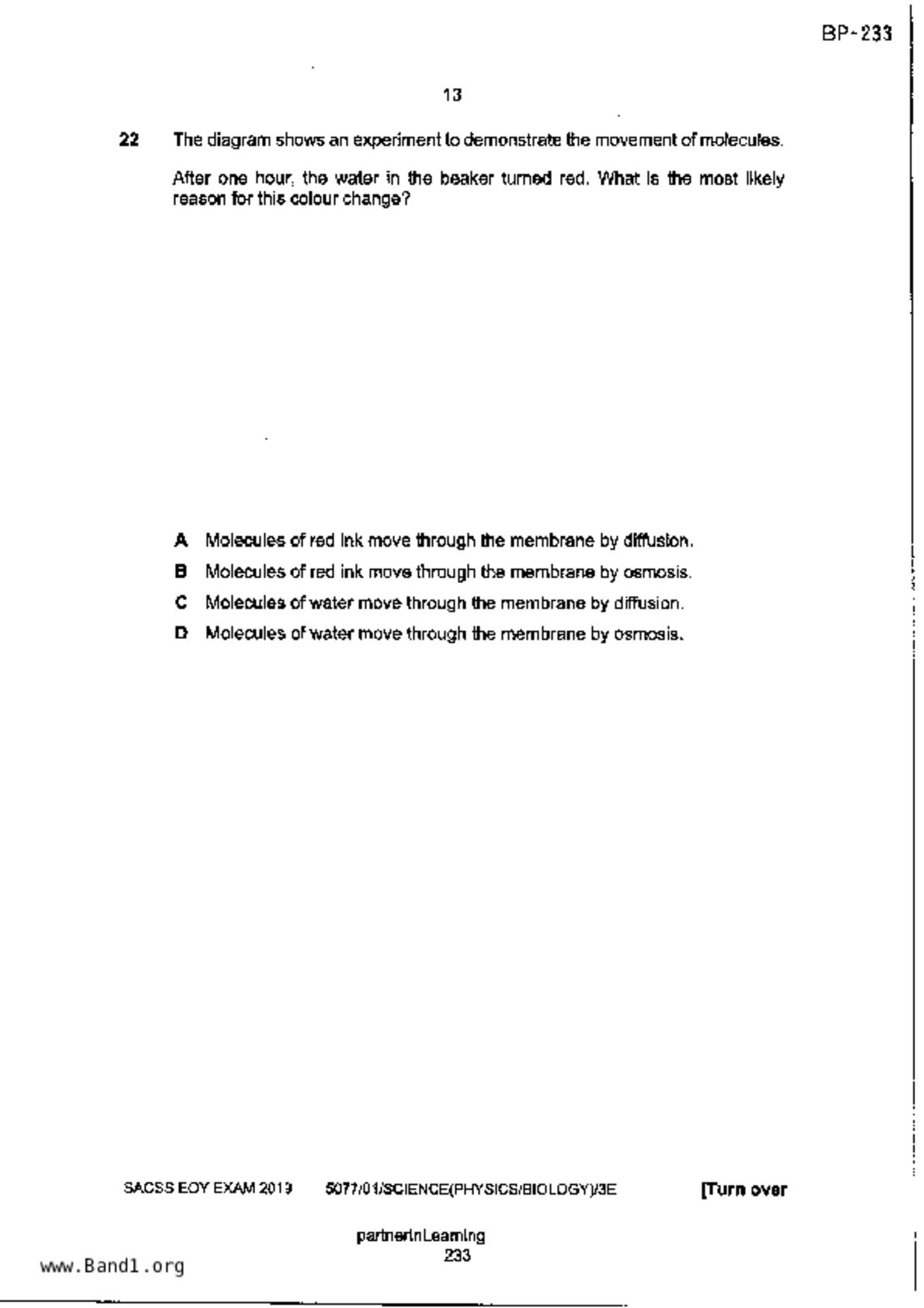S3Science Biology試卷
