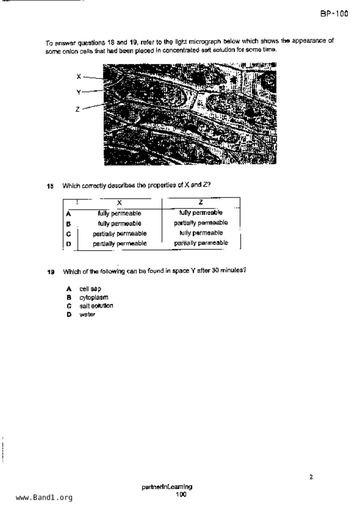 S3Science Biology試卷