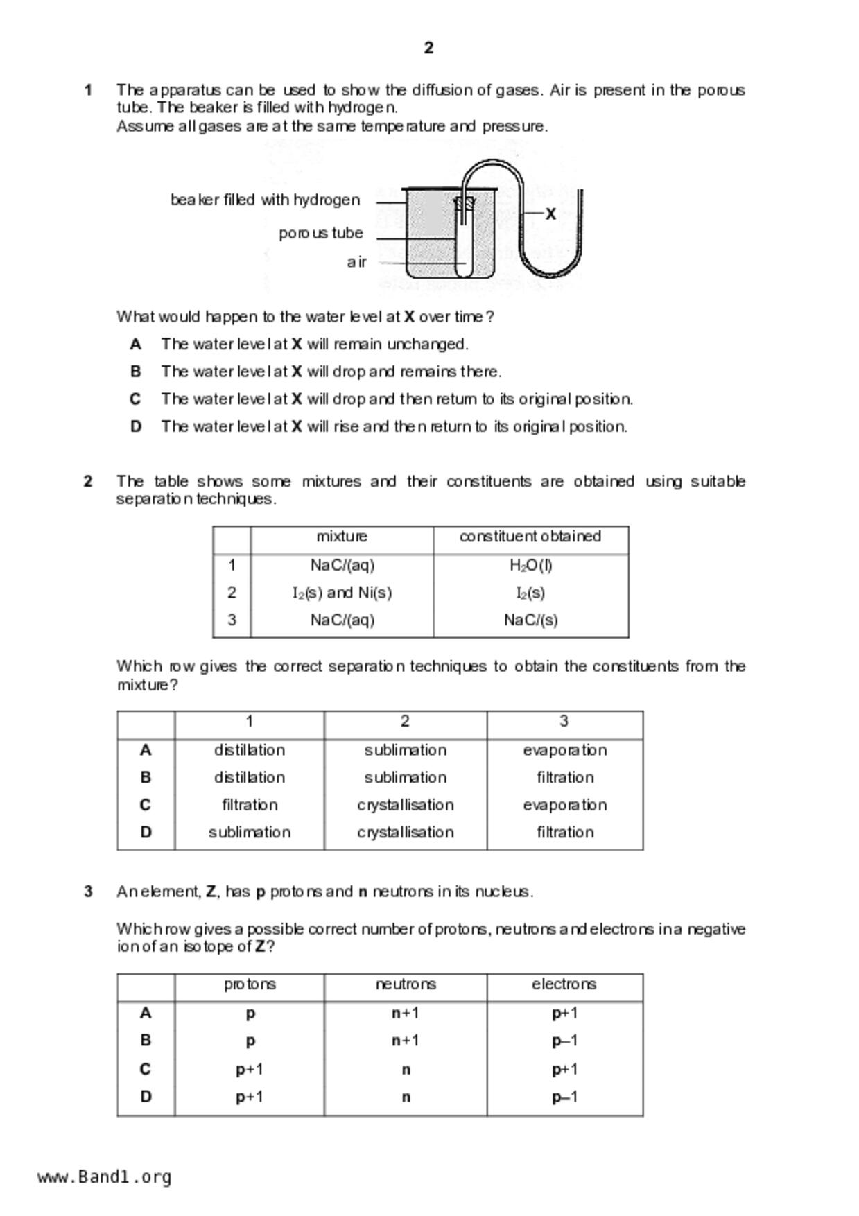 S5Pure Chemistry試卷