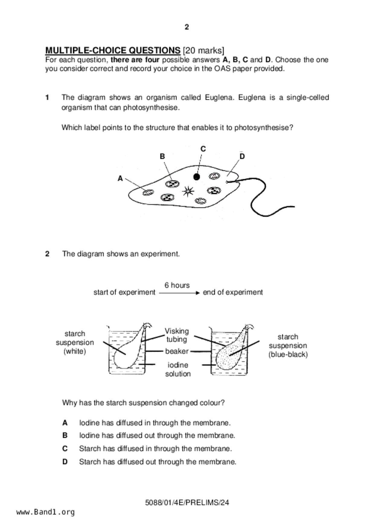 S5Science Biology試卷