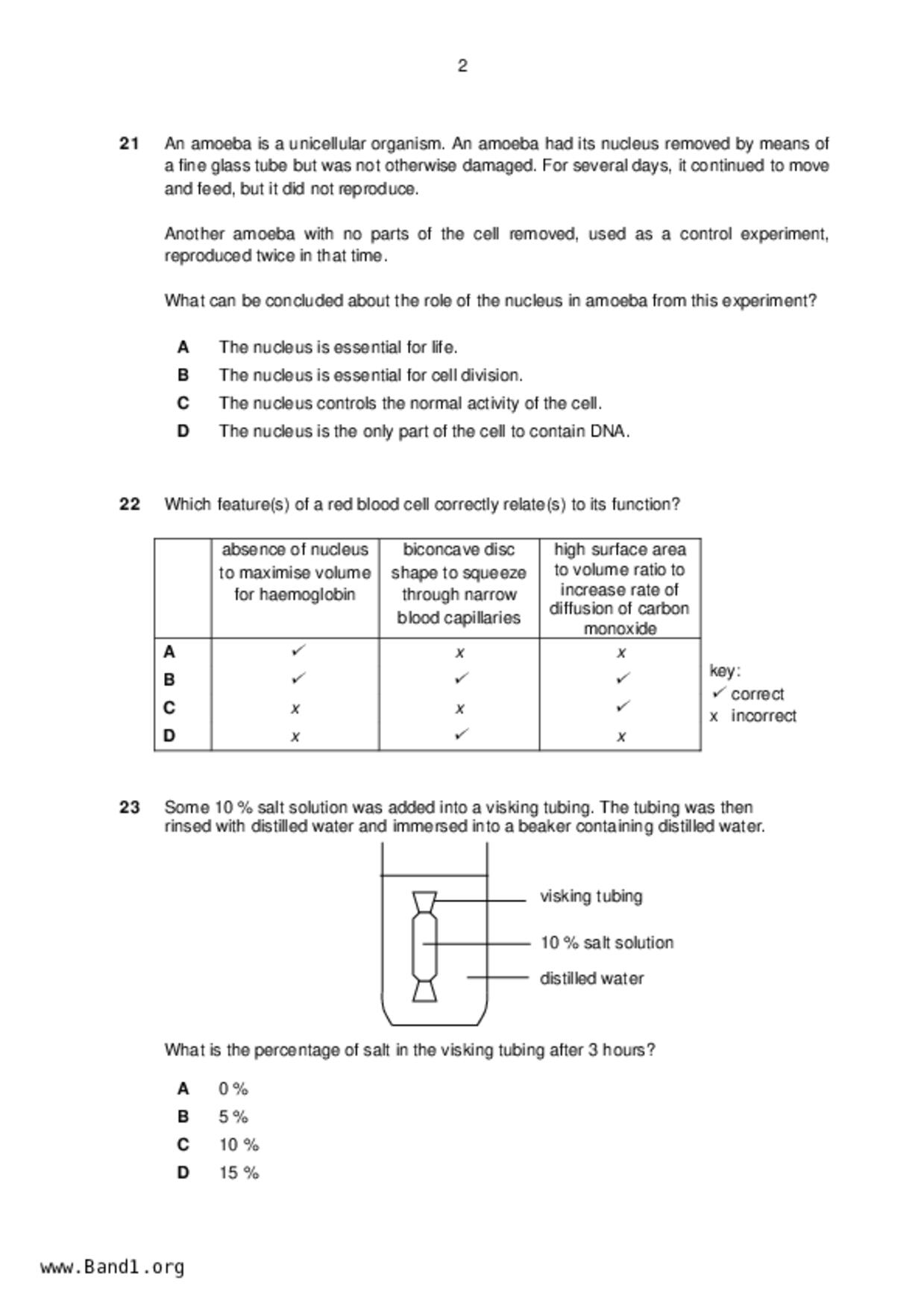 S5Science Biology試卷