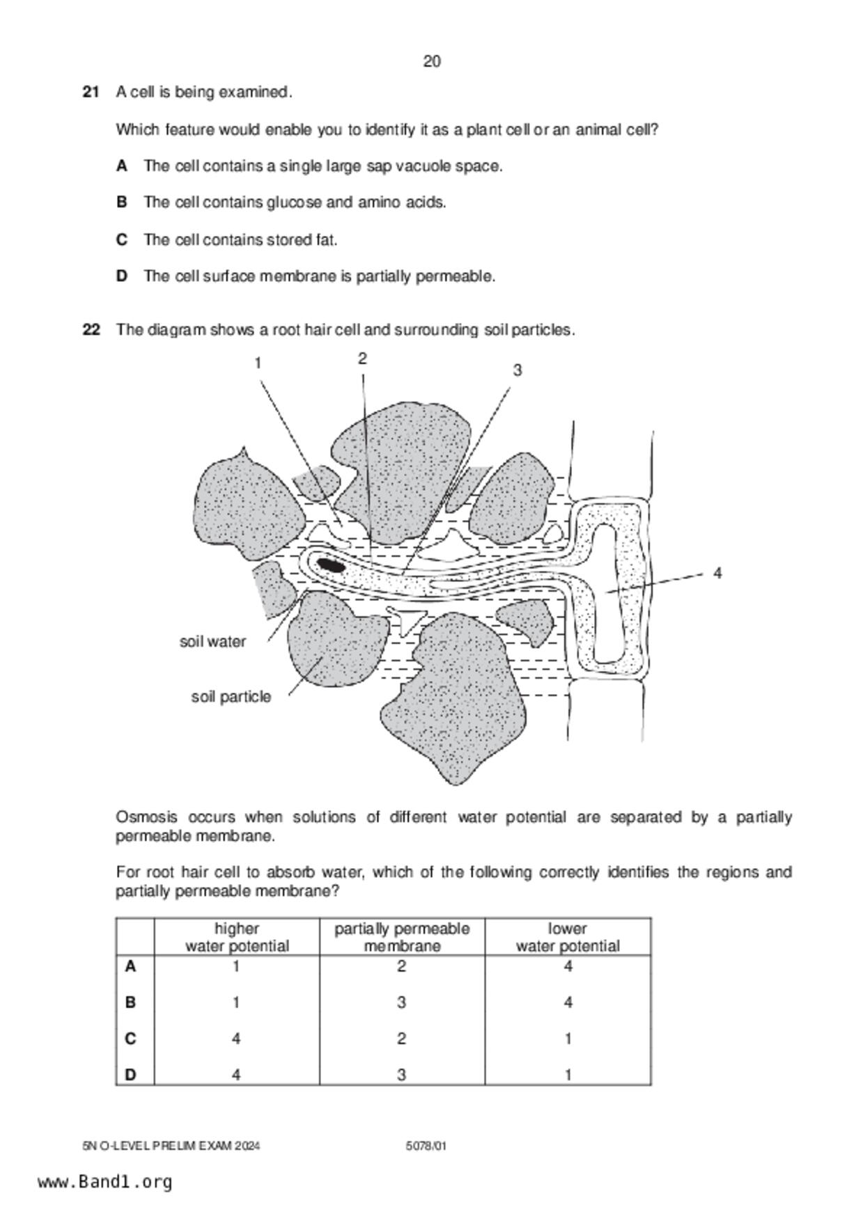 S5Science Biology試卷