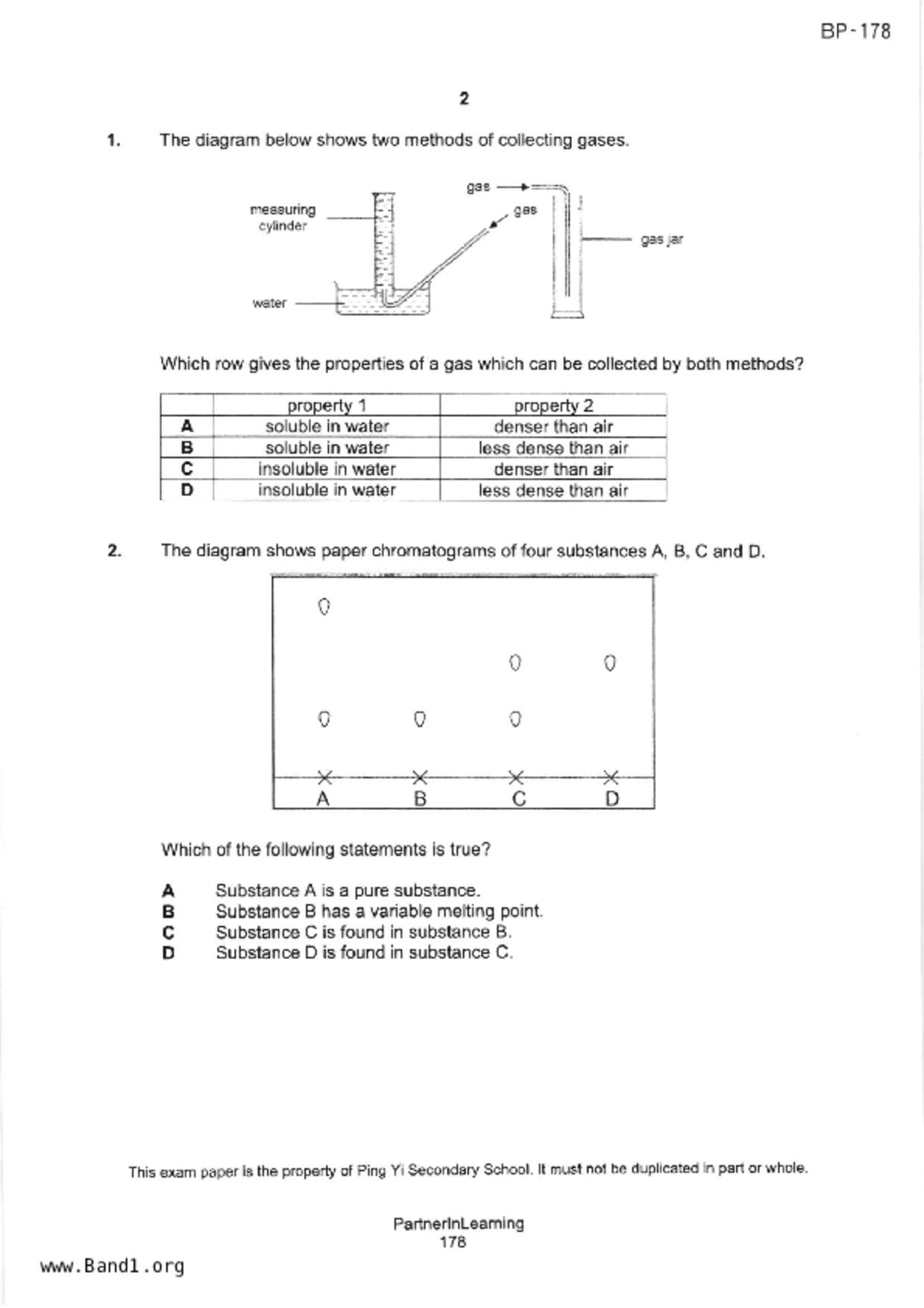 S5Science Chemistry試卷