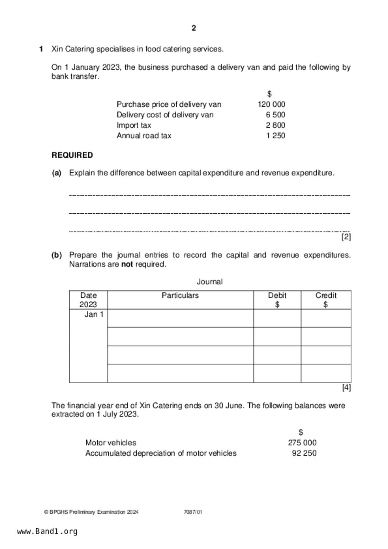 S5Principles of Accounts試卷